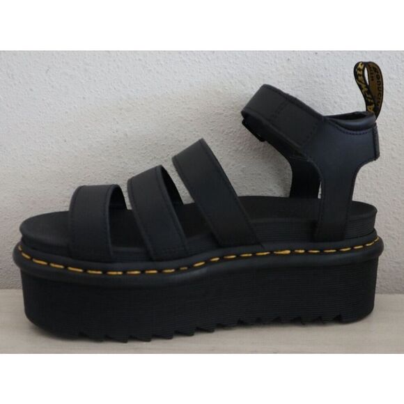 Dr. Martens Women's Sz 7M Black Blaire Quad Platform Gladiator Sandals - Picture 7 of 10